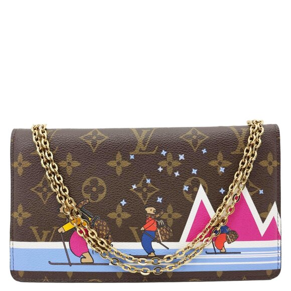Louis Vuitton Weekend Christmas Animation Pochette Monogram Canvas Crossbody Bag - Picture 1 of 14
